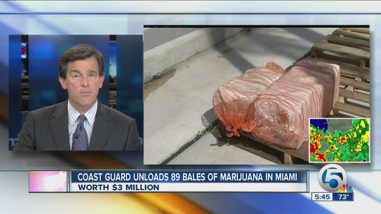 Coast Guard unloads 89 bales of marijuana in Miami