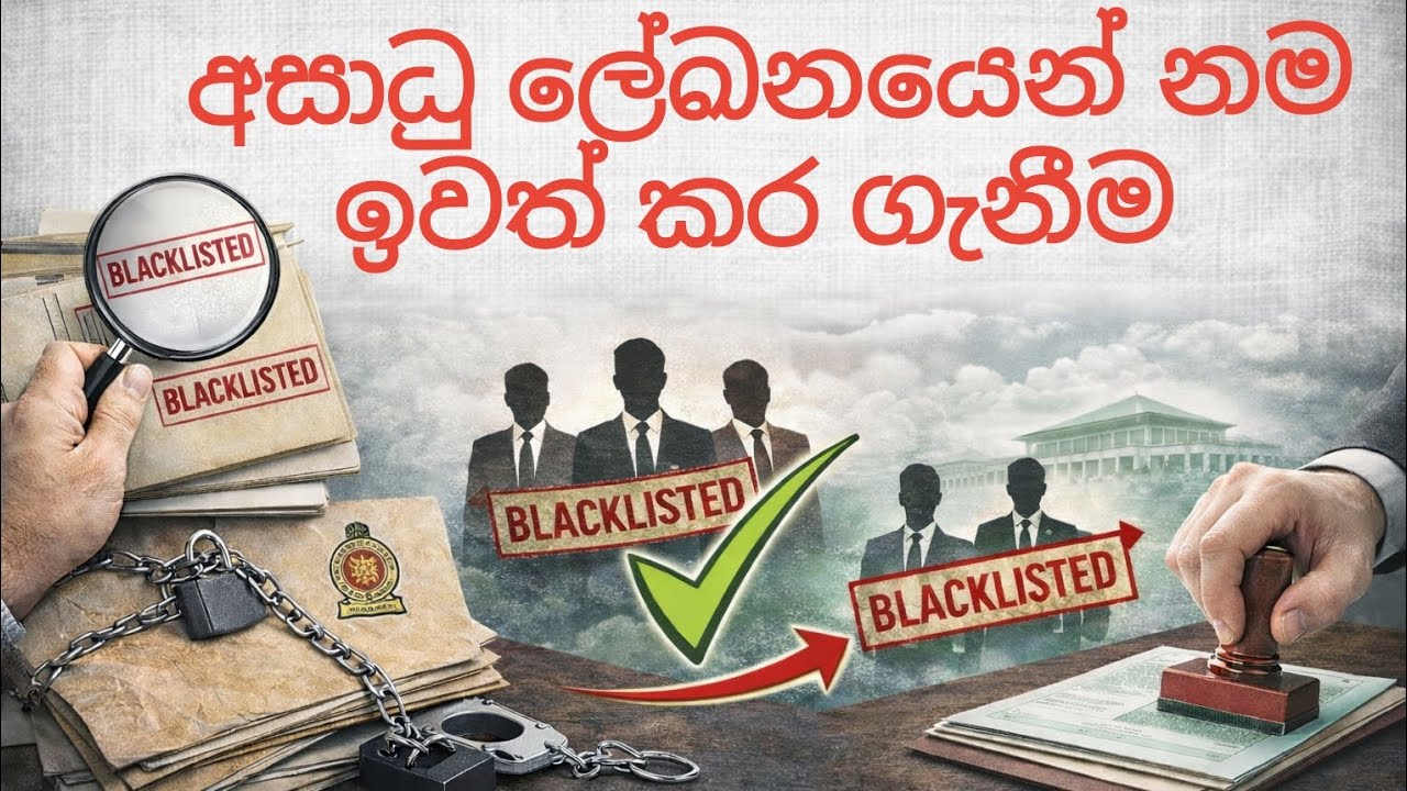 අසාධු ලේඛනයෙන් නම ඉවත් කර ගැනීම @learnandearnsl 