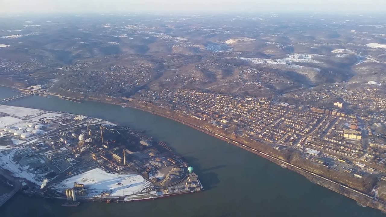 Landing at Pittsburgh International Airport - February 2015