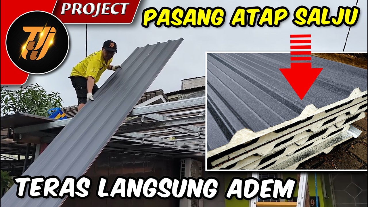 Cara Pasang Atap Salju di Teras Rumah | Praktis, Siang Terik Auto Adem