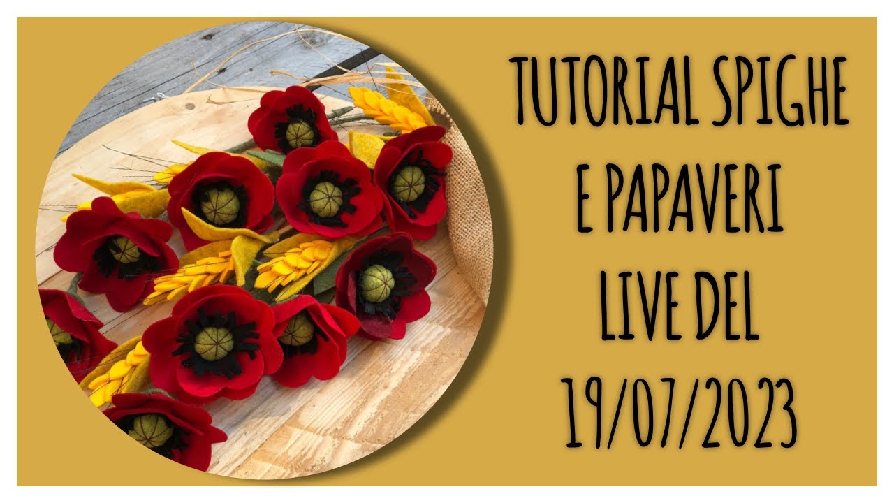 Tutorial Spighe e Papavero - LIVE del 19/07/2023