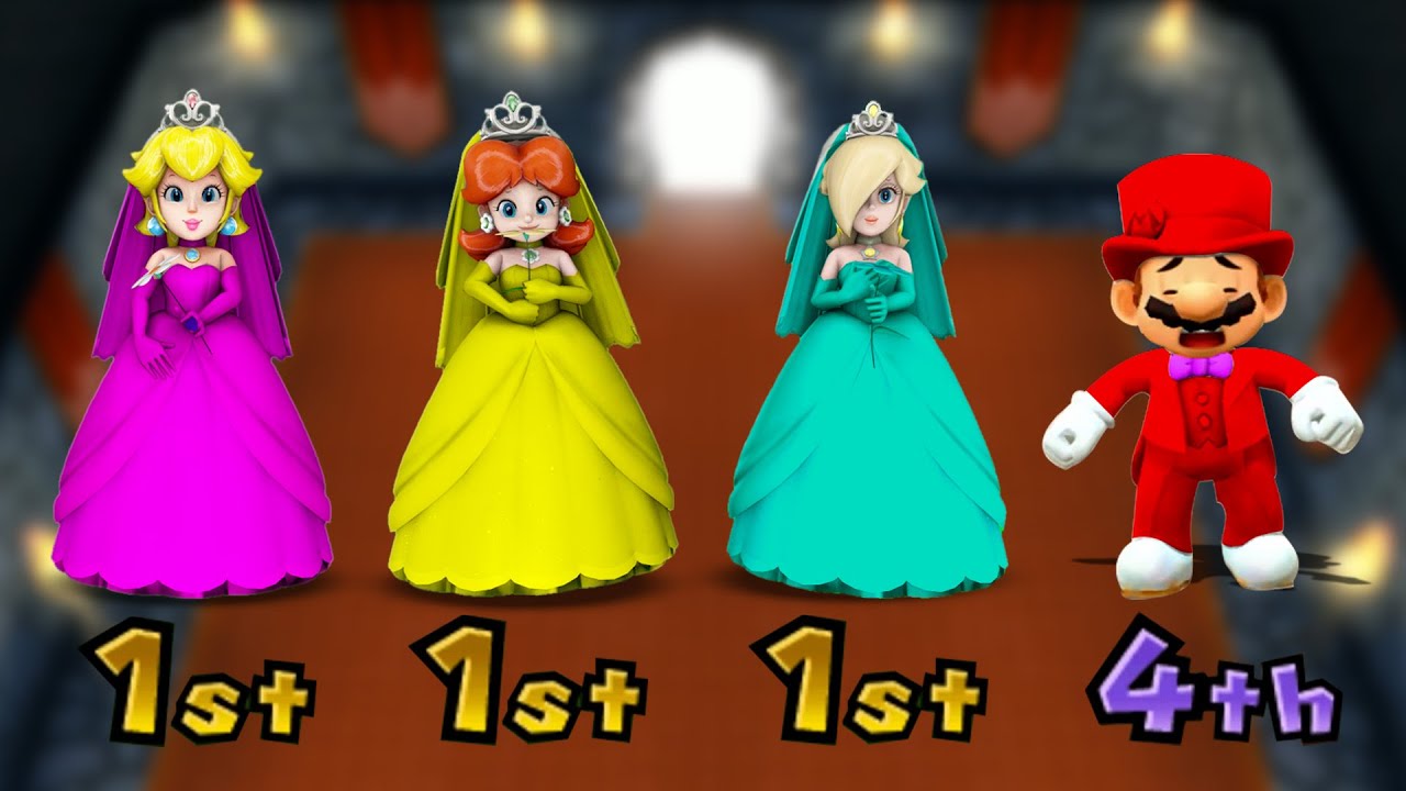 【マリオパーティシリーズ】すべての1VS3ミニゲーム ウェディングプリンセス VS マリオ