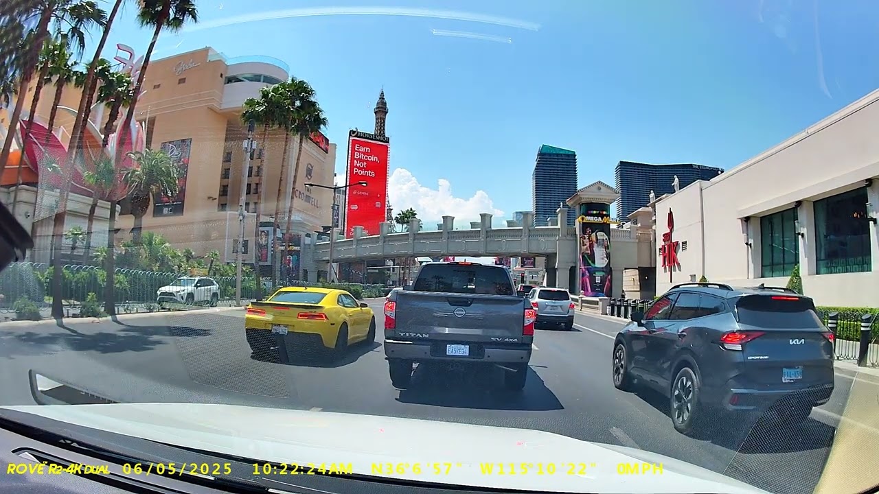 4k Las Vegas Dashcam, Southbound Las Vegas Strip