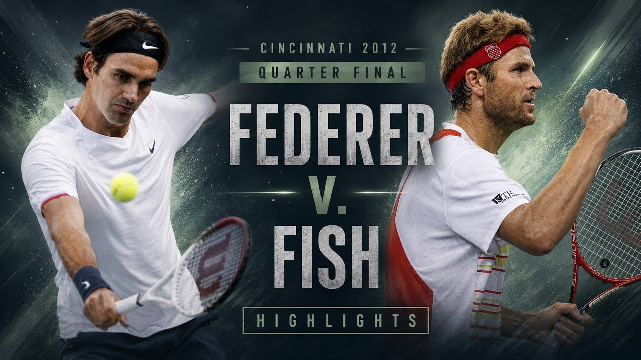 Roger Federer v. Mardy Fish | Cincinnati 2012 QF Highlights 