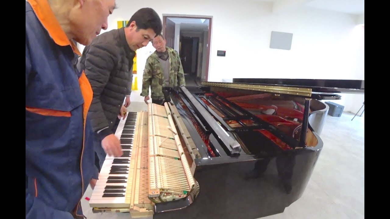 Feurich grand piano delivery in Qingdao China
