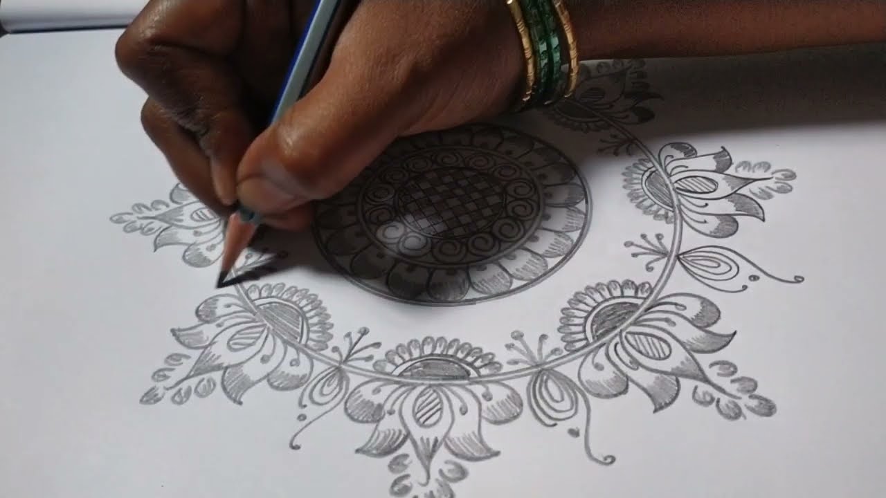Beautiful rangoli design 1506