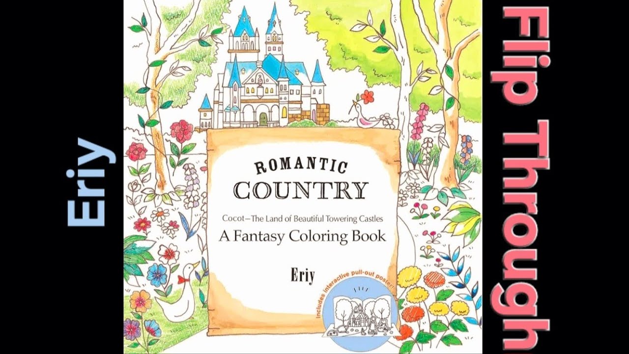 Romantic Country A Fantasy Coloring Book by Eriy Flip Through