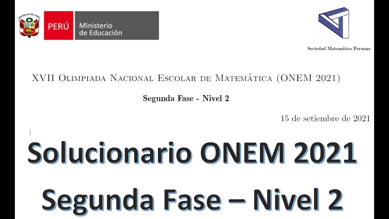 Examen ONEM 2021 | Nivel 2 - Fase 2