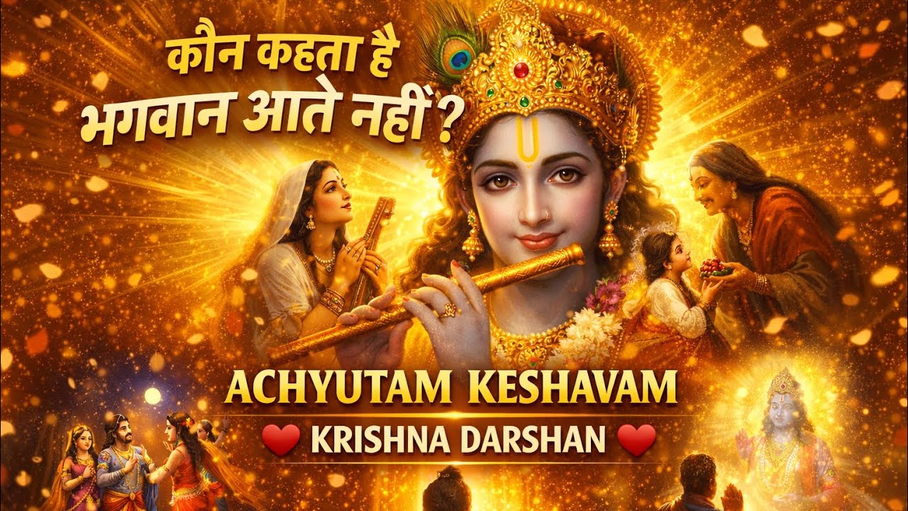 कौन कहता है भगवान आते नहीं  Krishna Bhajan अच्चुतम केशवं कृष्ण दामोदरं | Achyutam Keshavam 