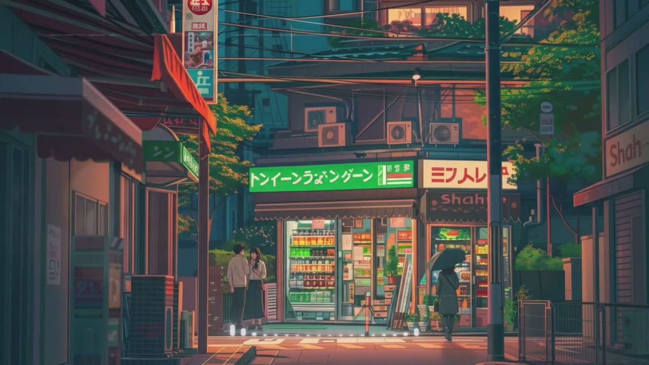 Tokyo Anime Street Lofi Ambience ( 1 hour )