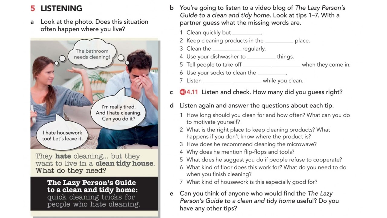 ENGLISH FILE pre-intermediate. 4A. Who does what?  p.31, ex.4.11