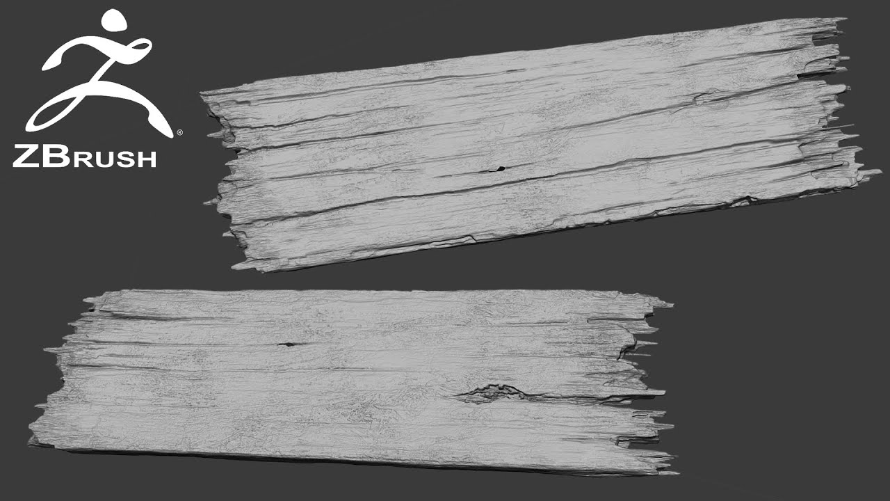 Sculpting Wooden Plank in Zbrush | Timelapse