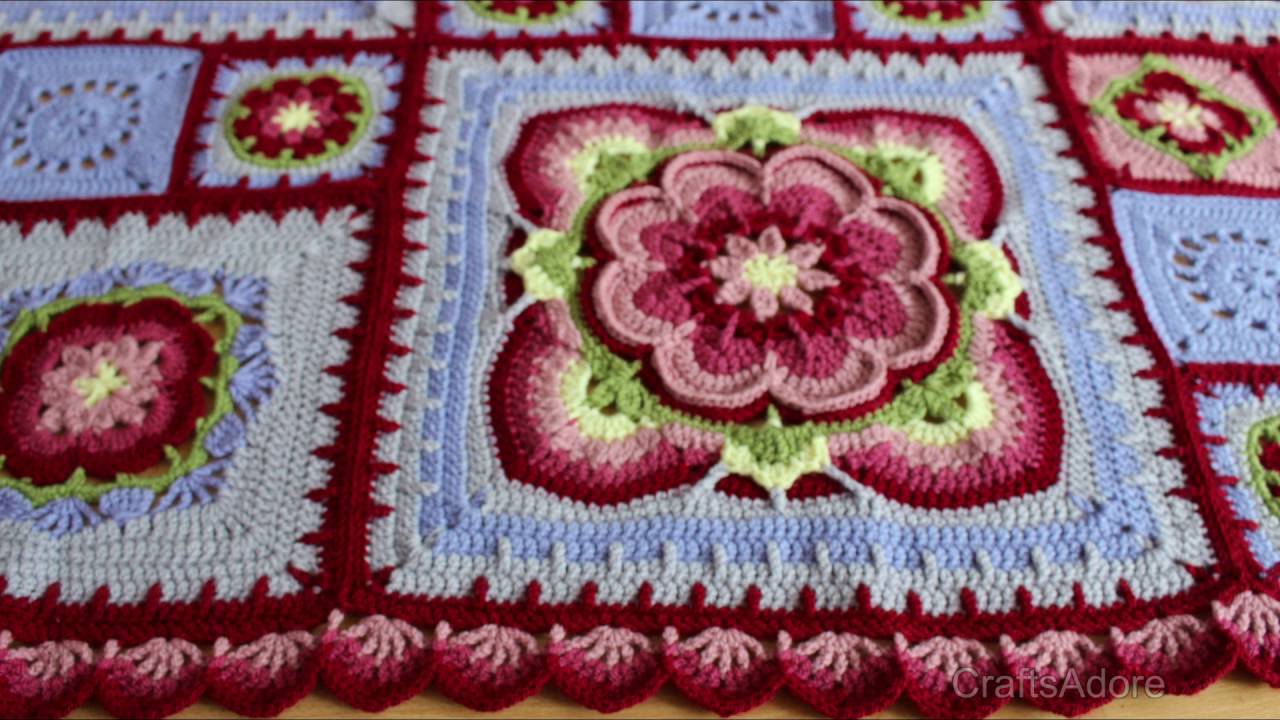 My 'Rose of Avalon' Crochet Blanket Ta-Dah Vlog - Pattern by Helen Shrimpton / Deramores