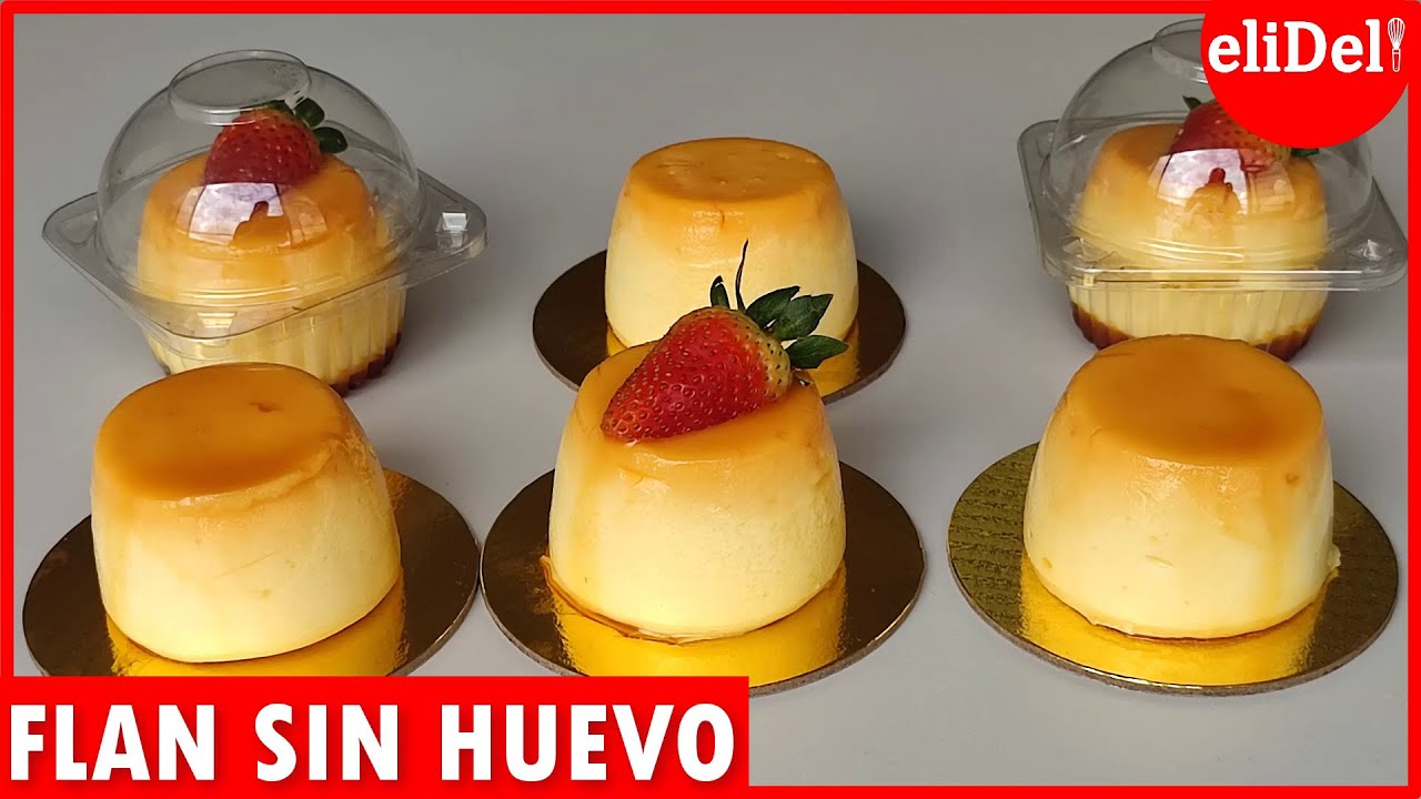 🍮FLAN SIN HUEVO🥚 sin HORNO sin GELATINA receta FÁCIL y DELICIOSA