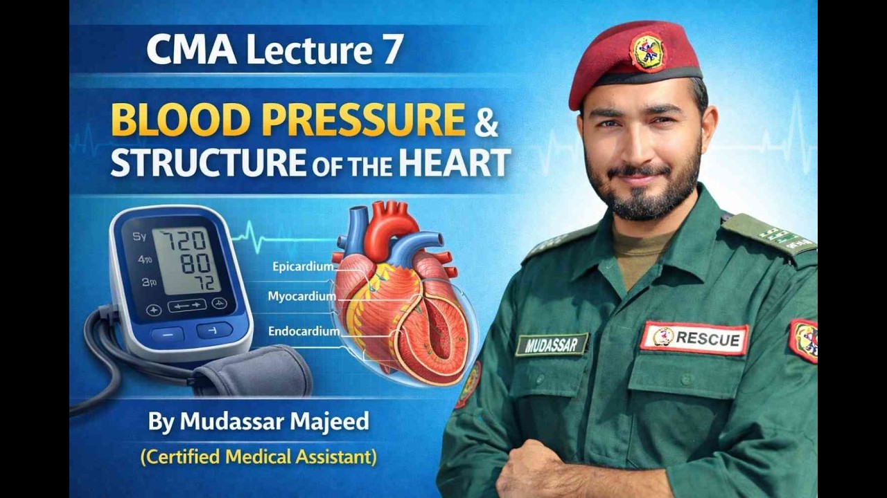 CMA Lecture 7 | Blood Pressure & Structure of the Heart | Certified Medical Assistant in Urdu