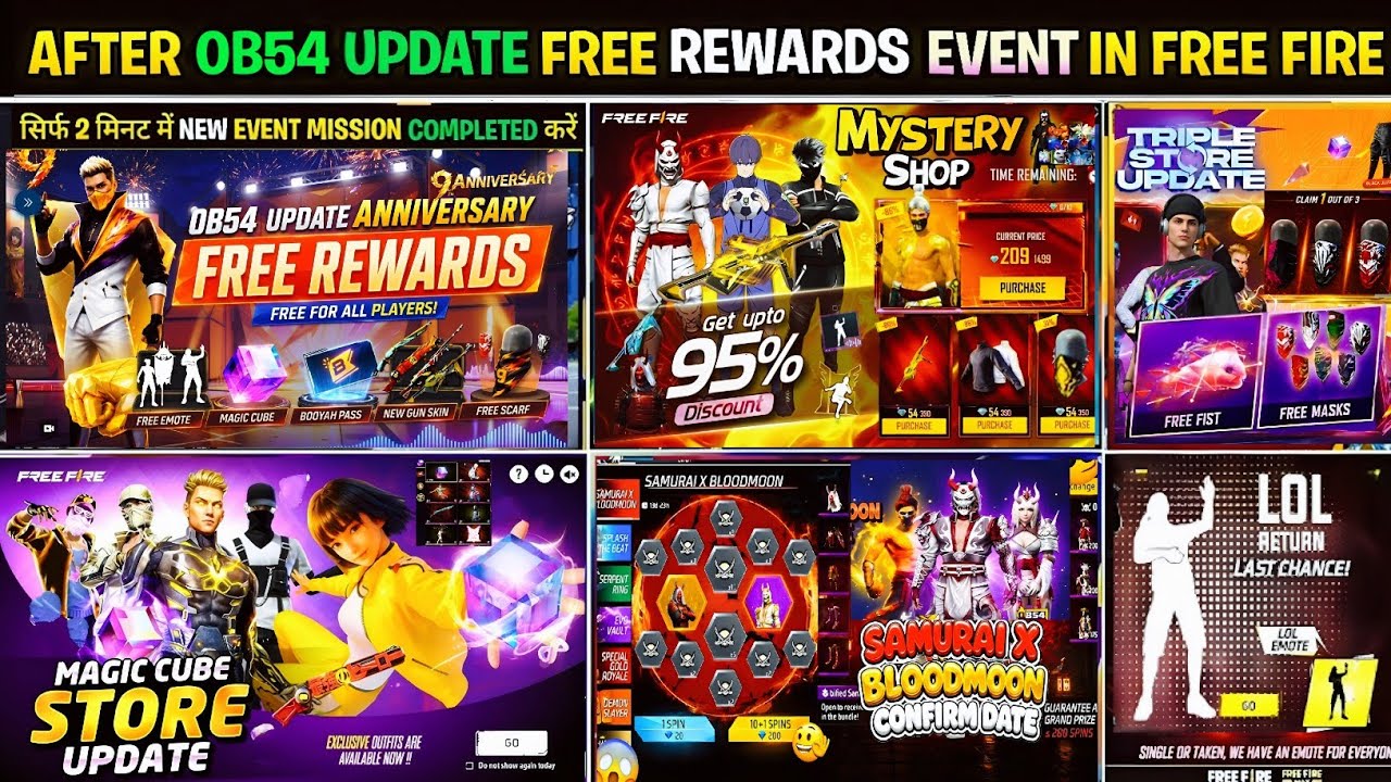 Ob54 Update Free Rewards KyaKya Milega💥🤯 9th Anniversary | Lol Return MagicCube |Free Fire New Event