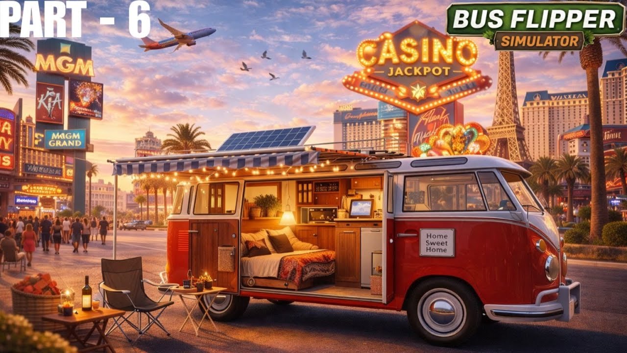 FROM ROAD VAN TO VEGAS DREAM HOME 🤯| BUS FLIPPER SIMULATOR PART - 6  #busflipper #viral #games