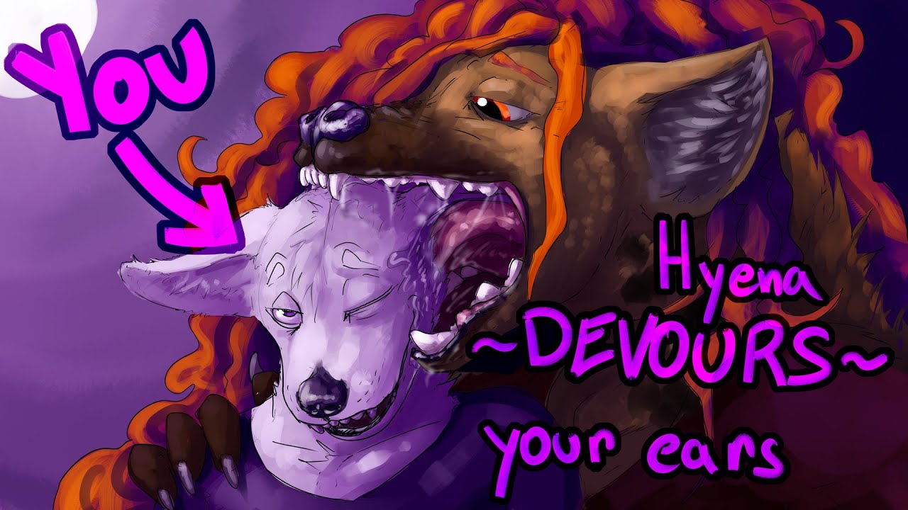 [Furry ASMR] Hyena goes WILD on your ears [breathy mouth sounds, licking, kissing]