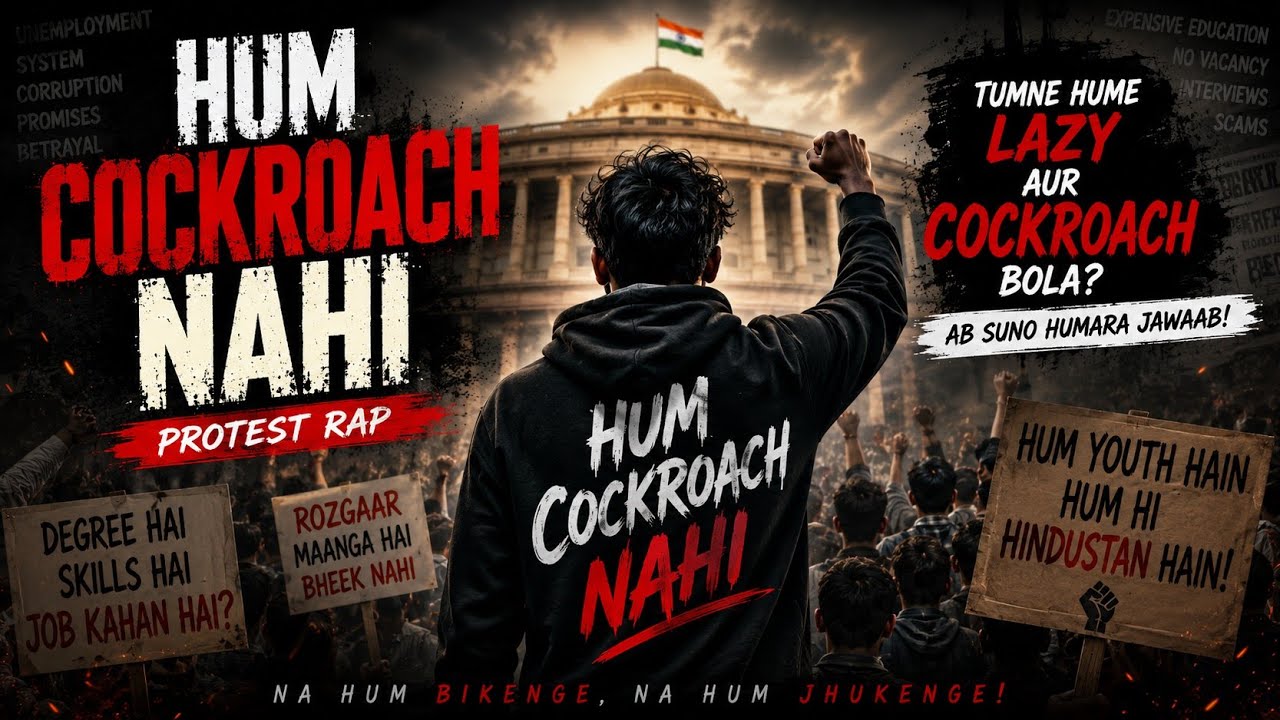 🔥 HUM COCKROACH NAHI | Protest Rap Song 2026 🇮🇳 | Indian Youth Rap | System Reality Song