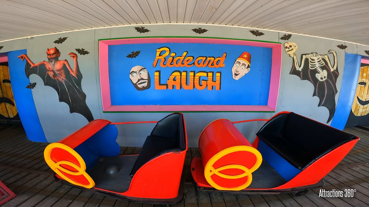 Laffland | 1954 Dark Ride w/ Lights On | Sylvan Beach Amusement Park 2022 | Galaxy Coaster