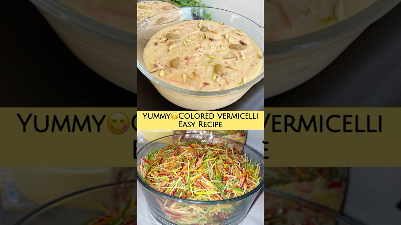 Rangeen Seviyan Custard Recipe | Colored Vermicelli Recipe | Rangeen Seviyan Eid Special #desserts