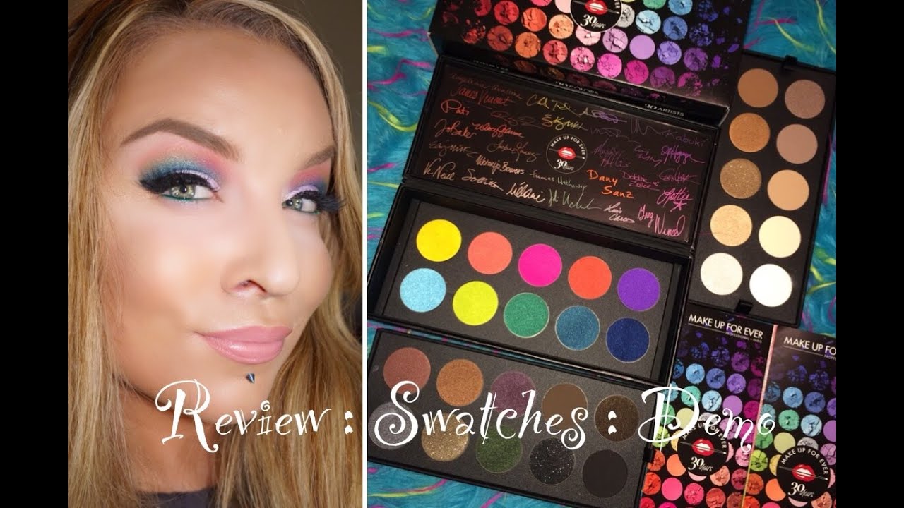 Review : Demo : Swatches : Make Up For Ever Artist Shadows 30th Anniversary Palette