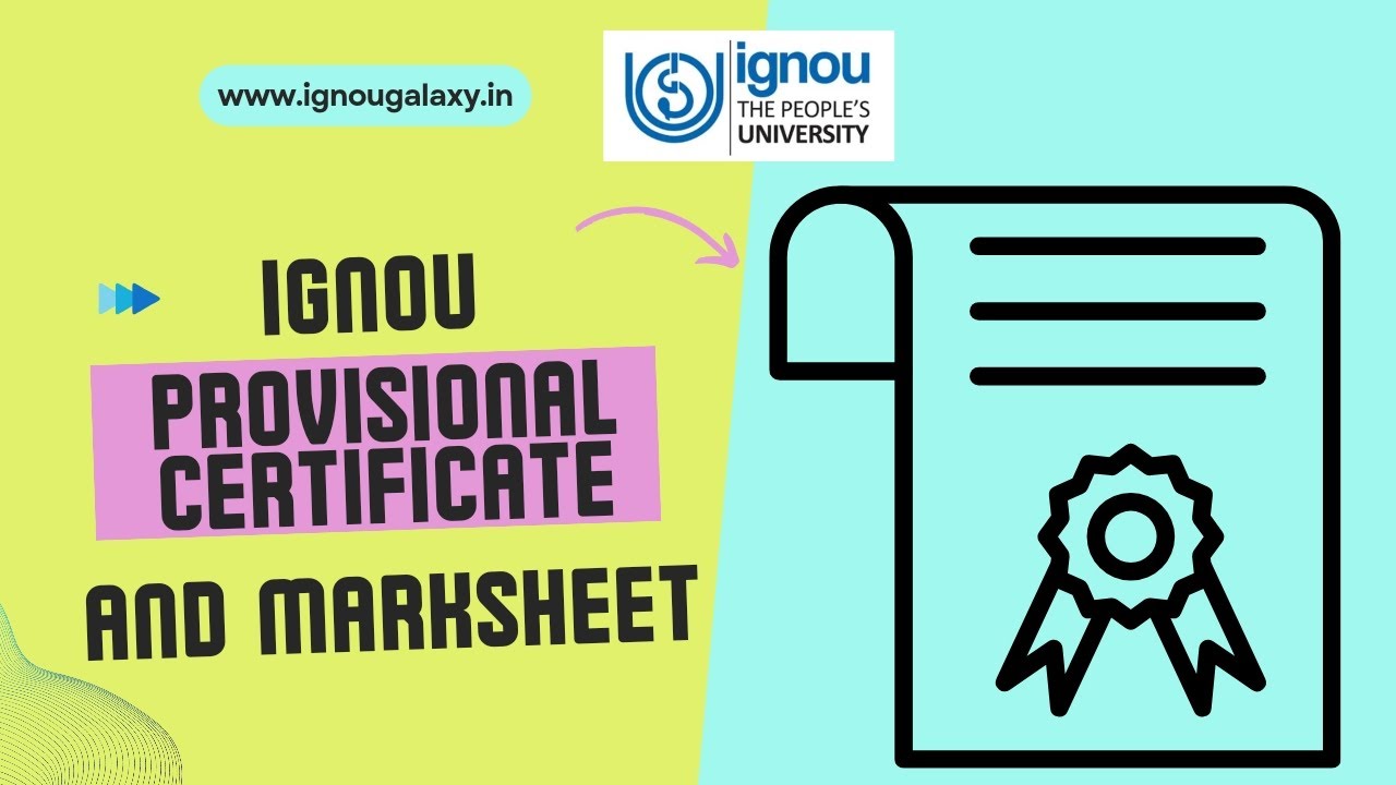 IGNOU PROVISIONAL MARKSHEET  AND CERTIFICATE | HOW IT WILL COME TO YOUR HOME