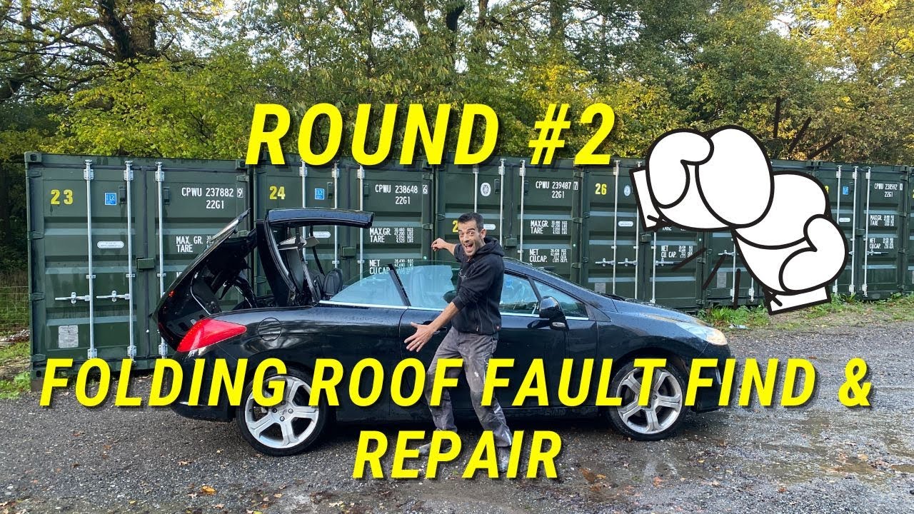 PT4 AGAIN!!! How to DIY fault find & repair cabriolet folding roof Peugeot 308 GTi cc 156 THP 1.6i