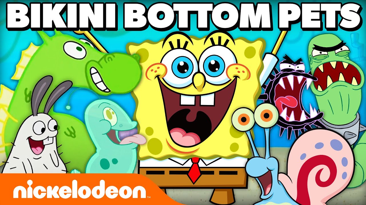 45 MINUTES Of SpongeBob's PETS In Bikini Bottom! | Nicktoons
