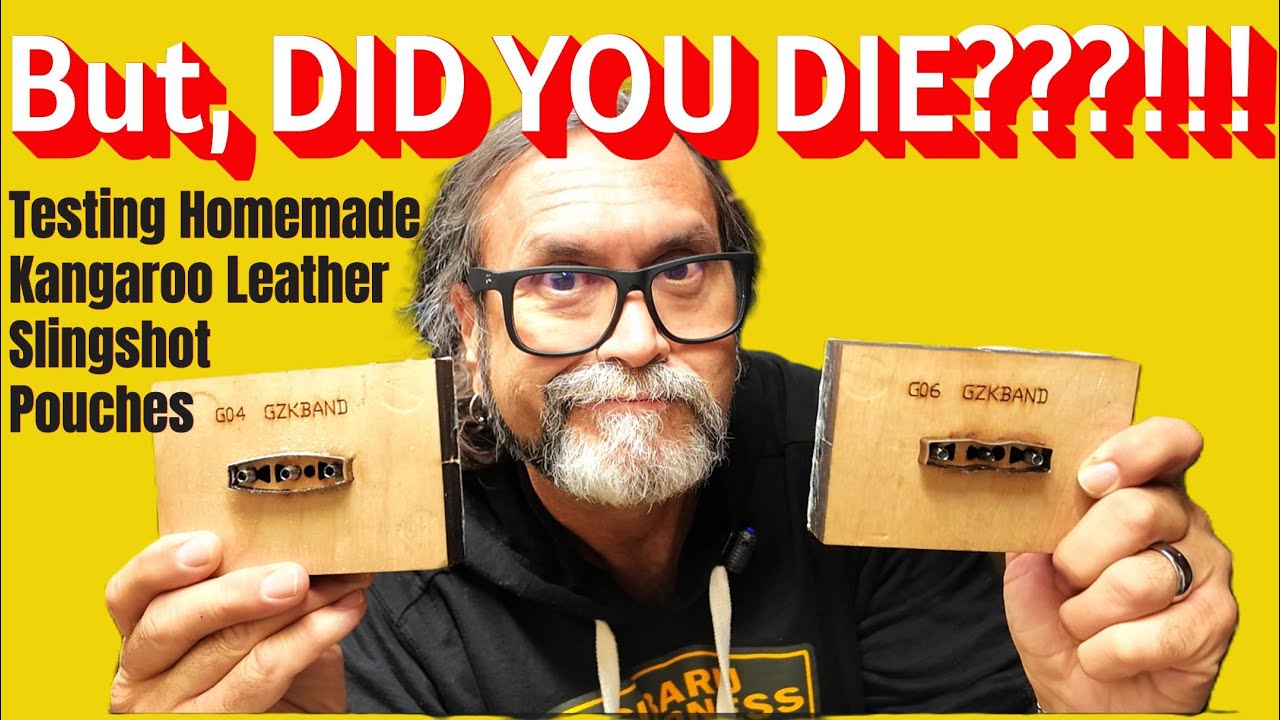 BUT DID YOU DIE???!!! | Testing Homemade Kangaroo Leather Pouches