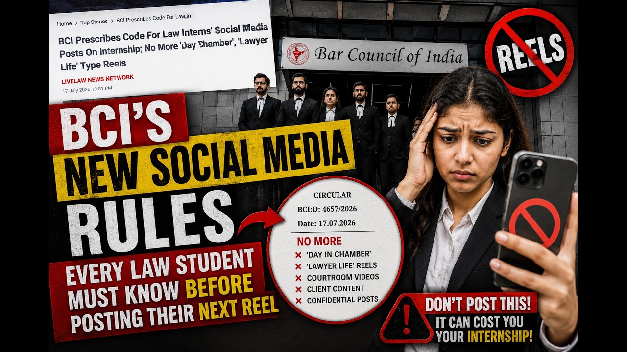 BCI's New Social Media Rules | Every Law Student or Legal Professional Must Know Before Next Reel |