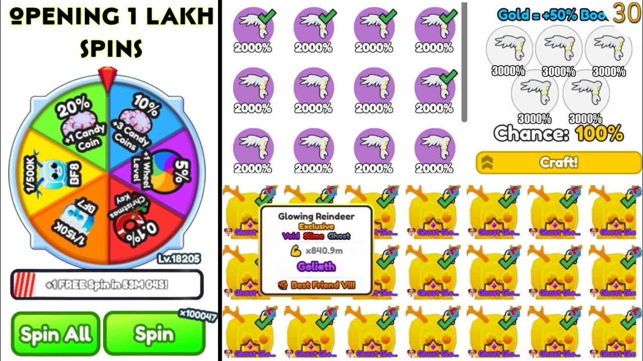 0PENING 1 LAKH SPINS | ALL PETS MAX LEVEL - ARM WRESTLE SIMULATOR #30