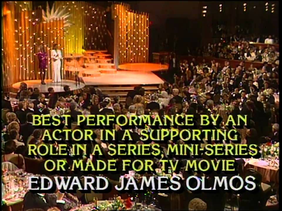 Edward James Olmos Wins Best Supporting Actor Mini Series - Golden Globes 1986