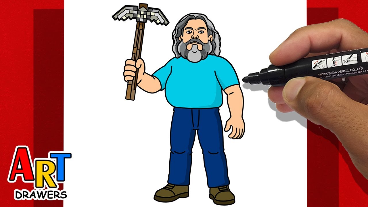 How to Draw STEVE Minecraft  - MINECRAFT Movie