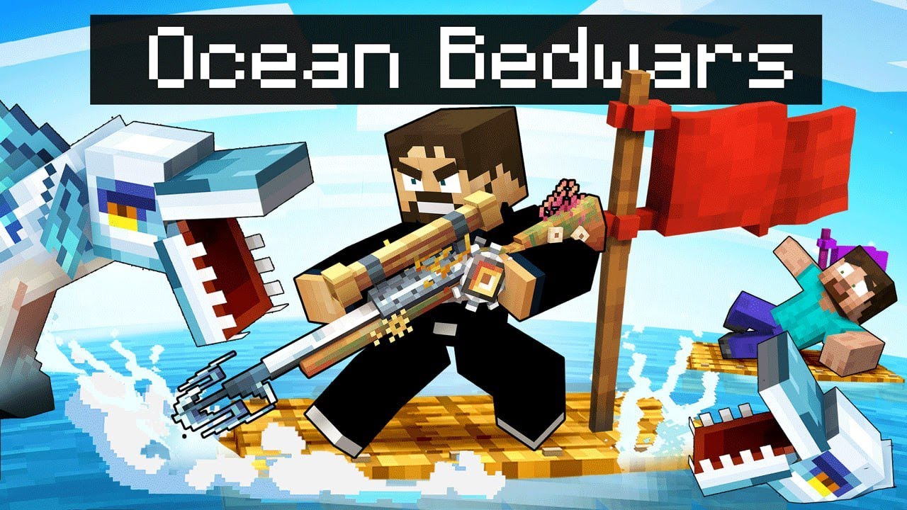 Sea Monster Bed Wars in Minecraft
