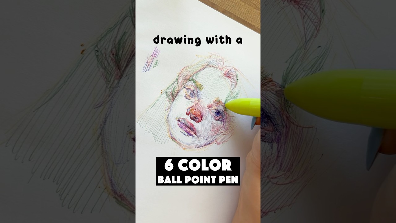 Why don&rsquo;t ballpoint pens come in more colors?🤔✍️#drawing #ballpointpen #crosshatching #sketch