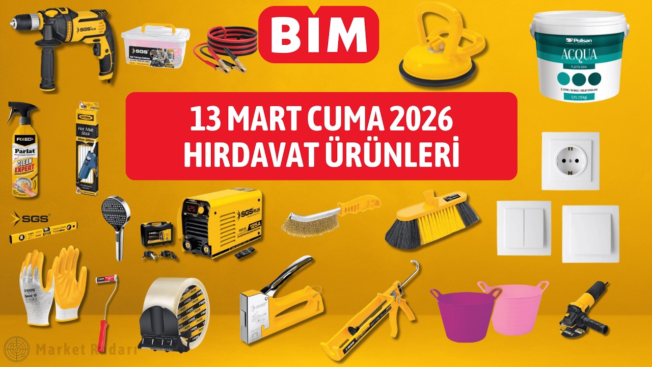 BİM 13 MART CUMA 2026 AKTÜEL ÜRÜNLER KATALOĞU | HIRDAVAT ÜRÜNLERİ | YATAY VİDEO | #BİM #aktüel