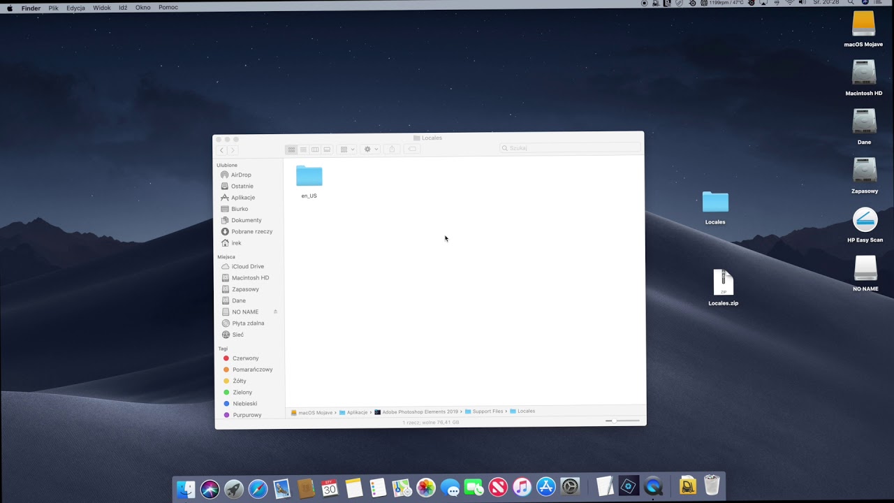 Spolszczenie Adobe Photoshop Elements 2019 na macOS