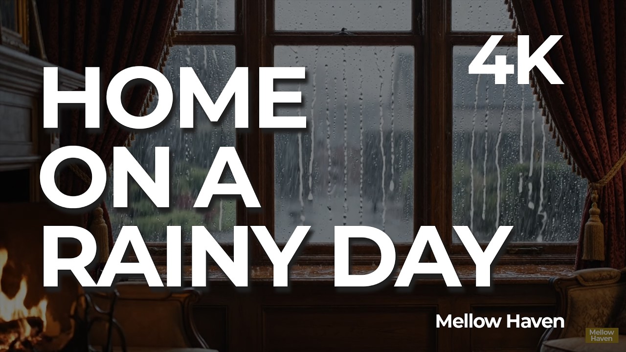 Cozy Rain Sounds by the Fireplace 🌧️🔥 | Relaxing Ambience for Sleep & Study