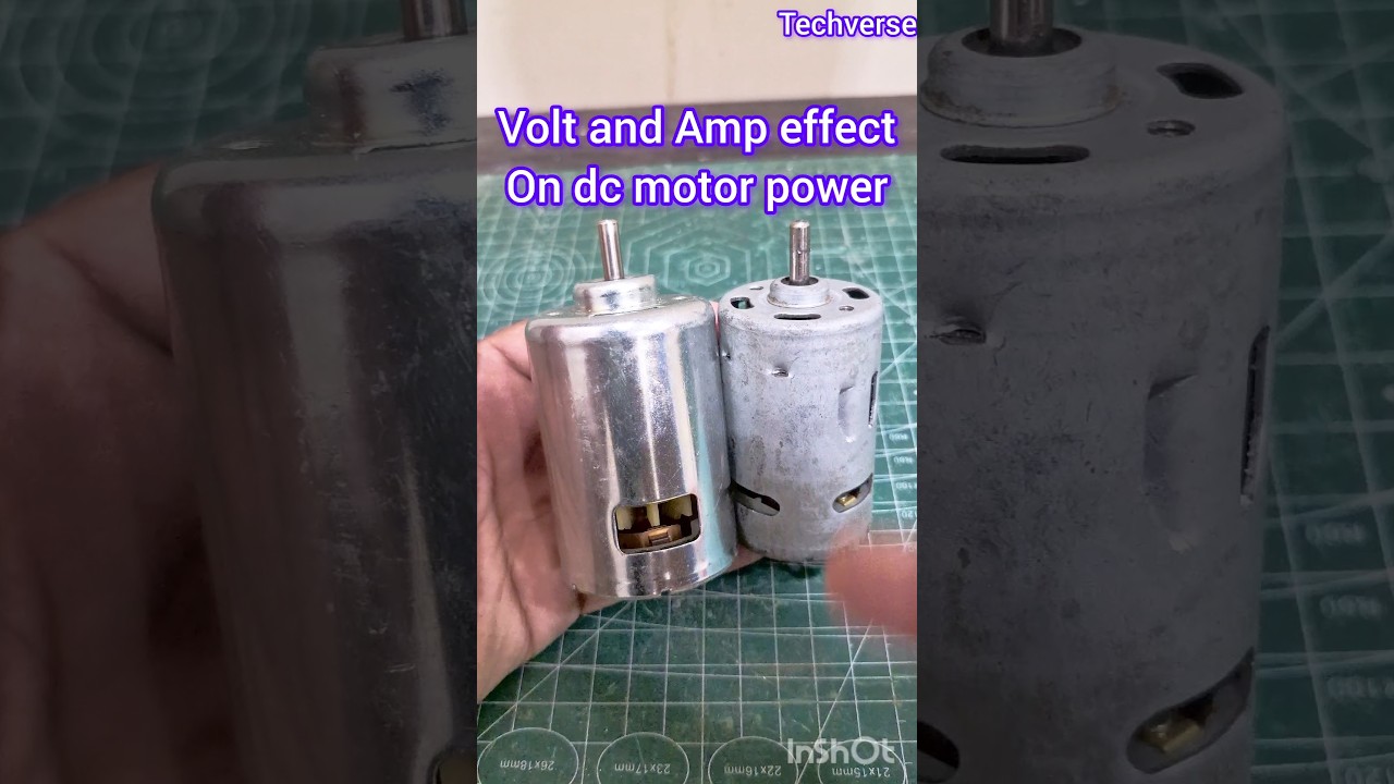 volt and ampere effect of Dc motor #shorts #dcmotor #project #tech #techverse