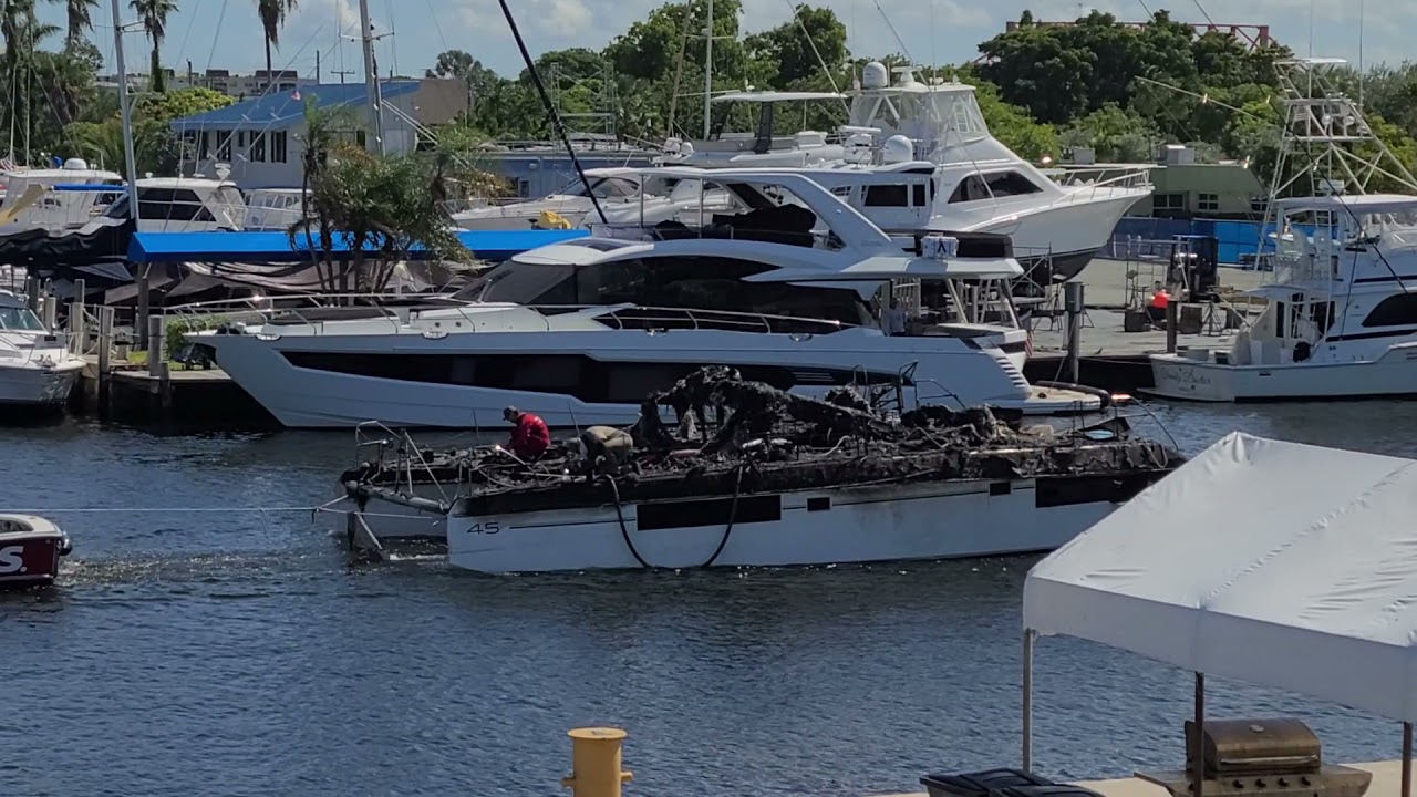 boat fire in dania beach florida part 6 THE END!