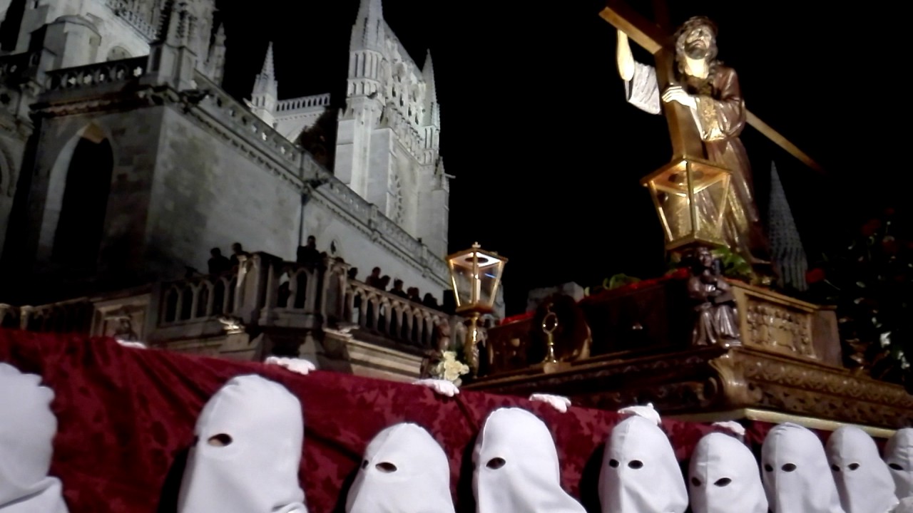 Semana Santa 2017. Burgos Procesión del Encuentro, baile del Cristo
