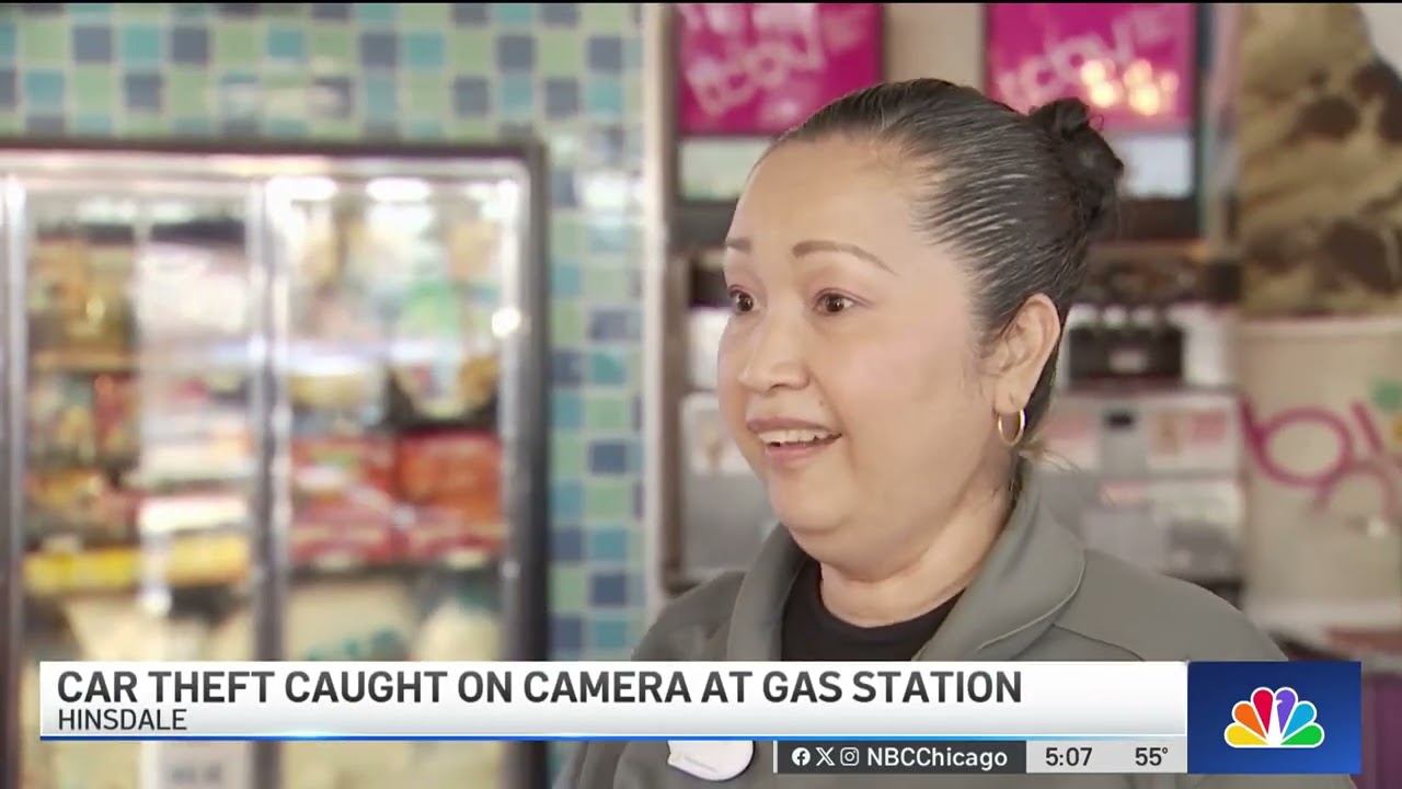 Shocking video shows thief stealing vehicle from Hinsdale gas station