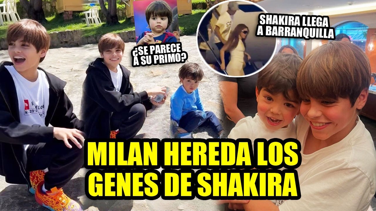 Shakira llega a Barranquilla con sus hijos, y Milan sorprende con su parecido a su primo.