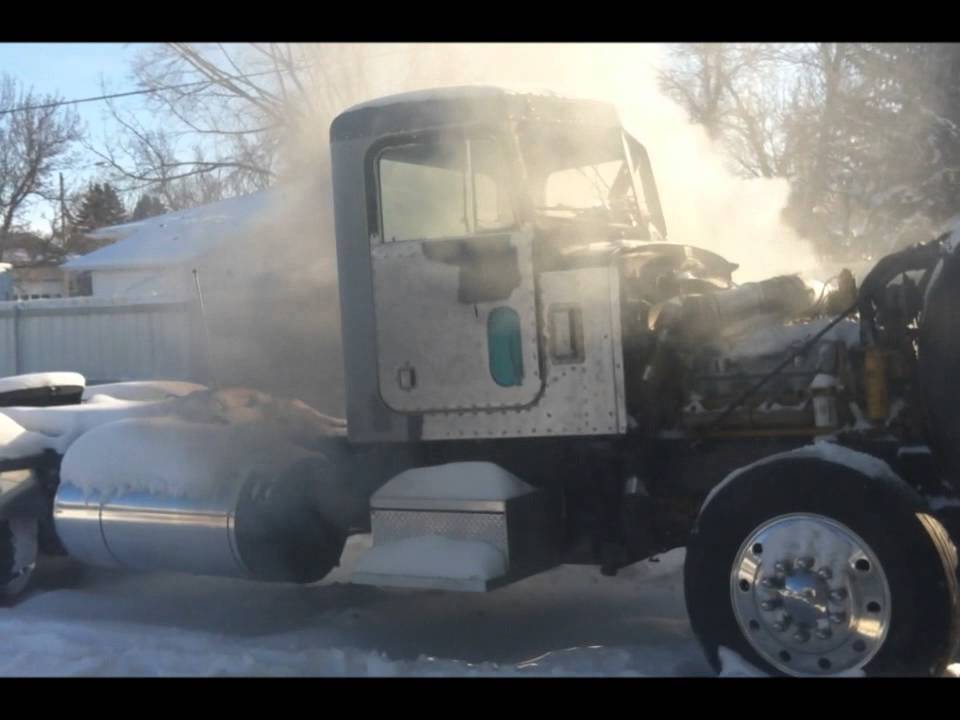 Cold Start V8 CAT diesel