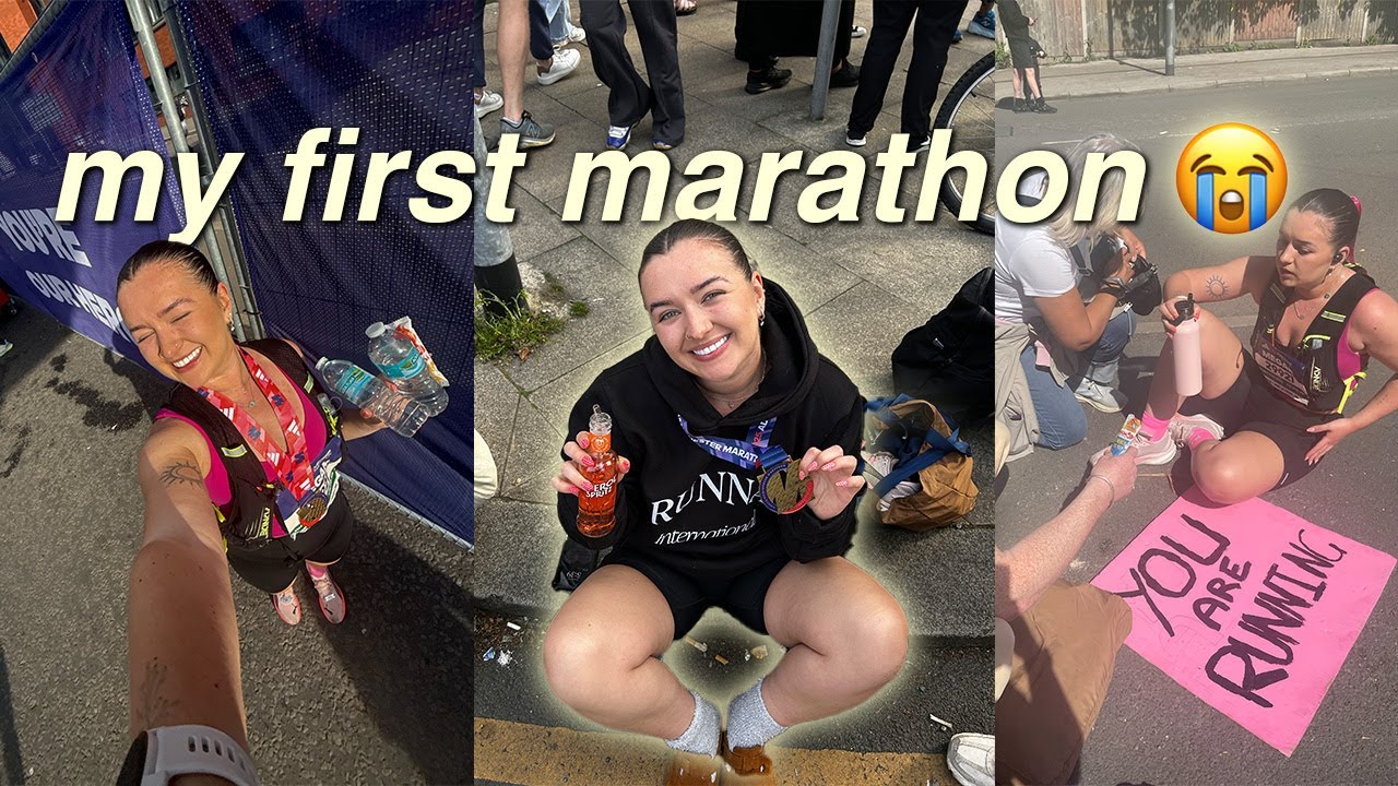 my first (& last lol) ever marathon 😭 manchester marathon vlog!