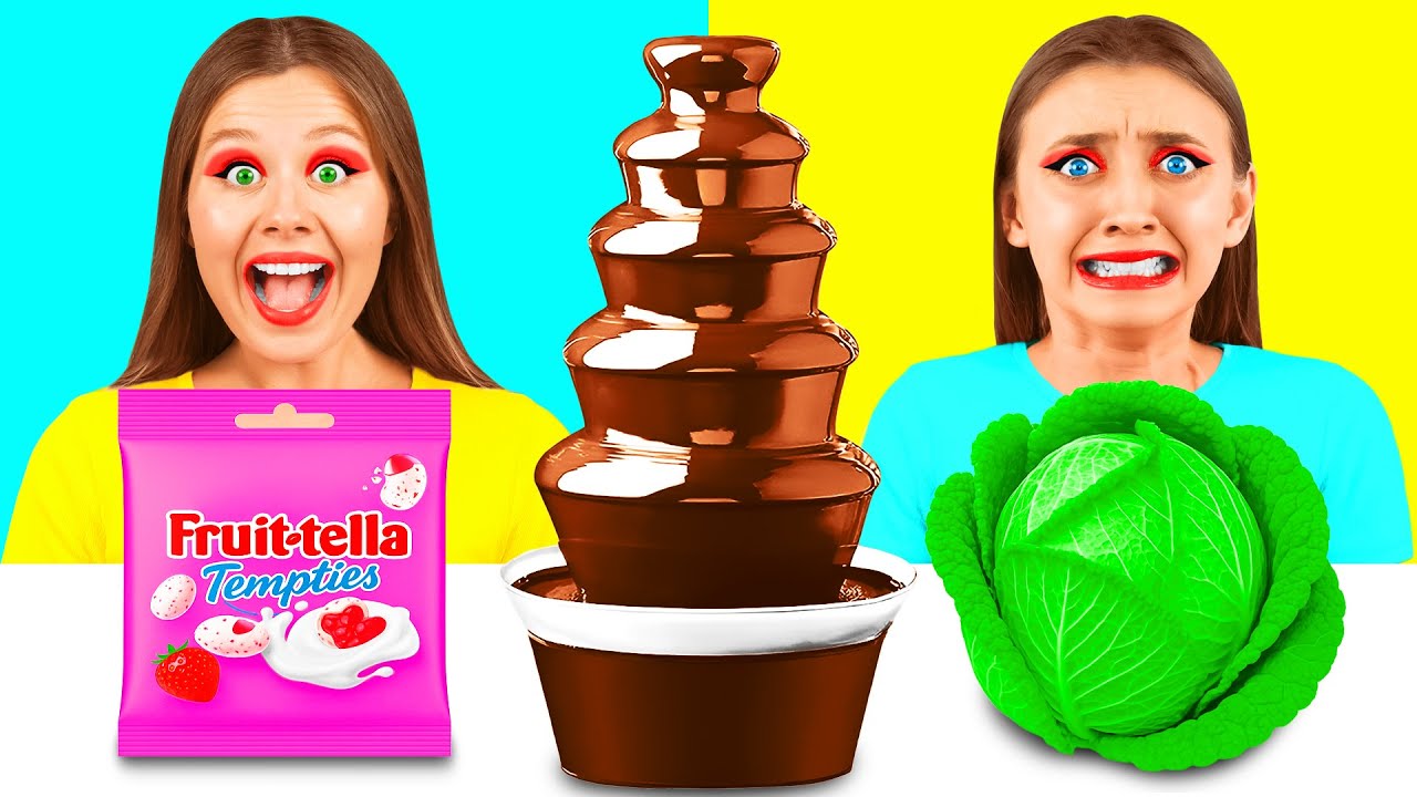 Rosa Desafio Da Fonte De Chocolate | Momentos Engraçados