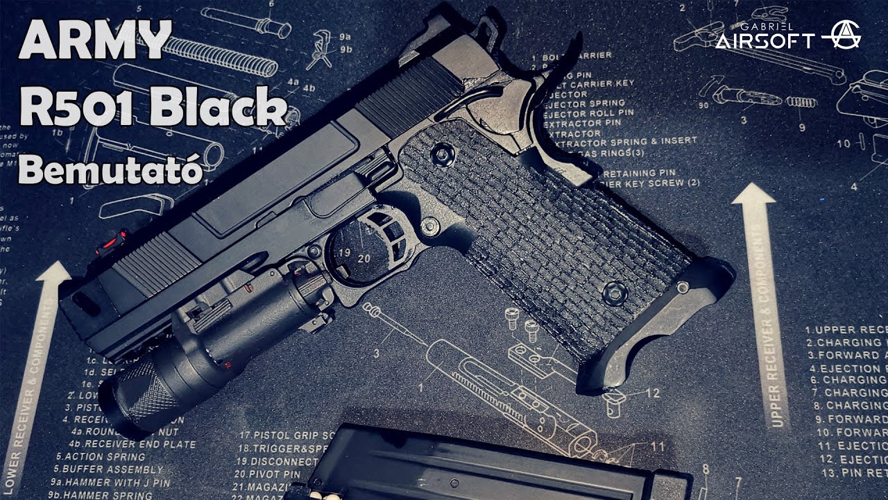 Army R501 Black Airsoft pisztoly bemutató