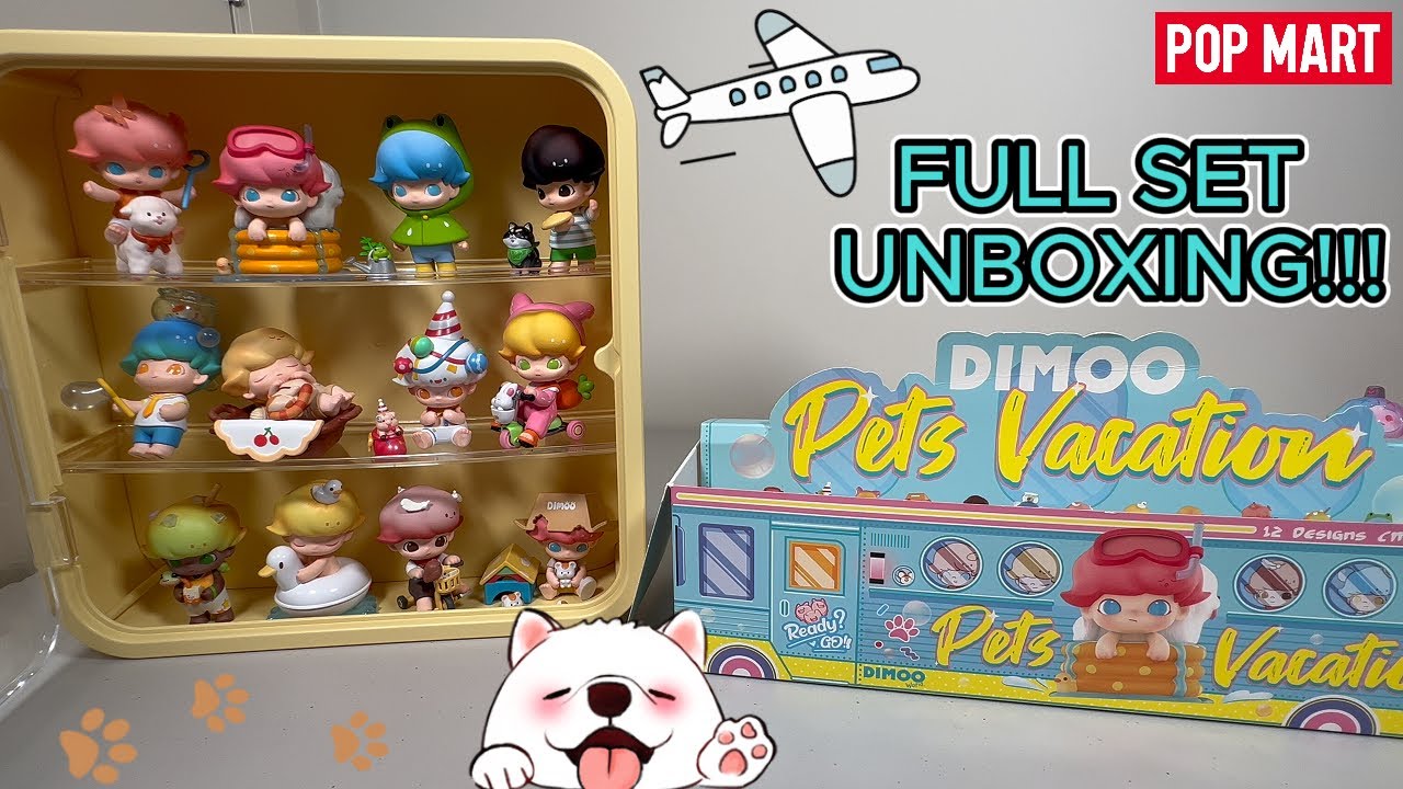 【POPMART】DIMOO Pets Vacation 🐶🐰🦋🐸🐠 - BLIND BOX FULL SET UNBOXING!!!