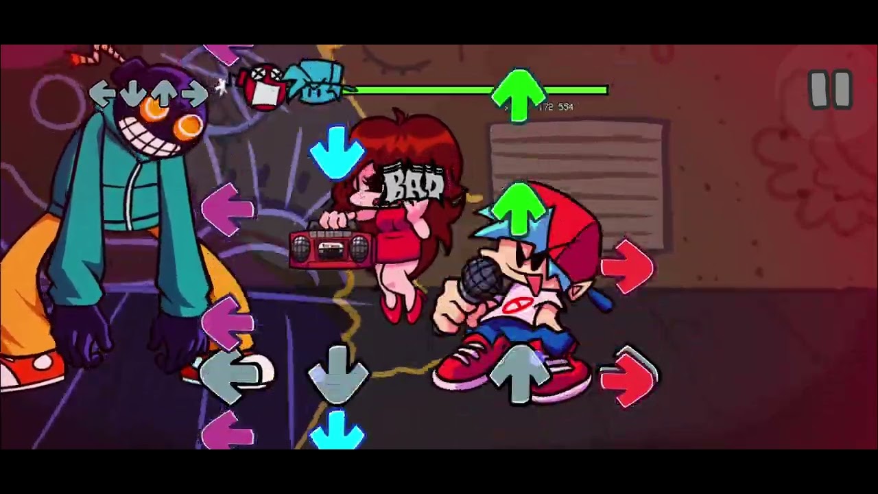 Me playing Fnf mobile (Ballistic hard mode)